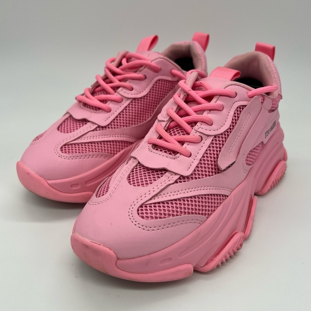 Steven Madden Possessions Hot Pink Chunky Sneakers Size 8.5M